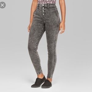 Wild Fable Black Acid Wash High Rise Jeans